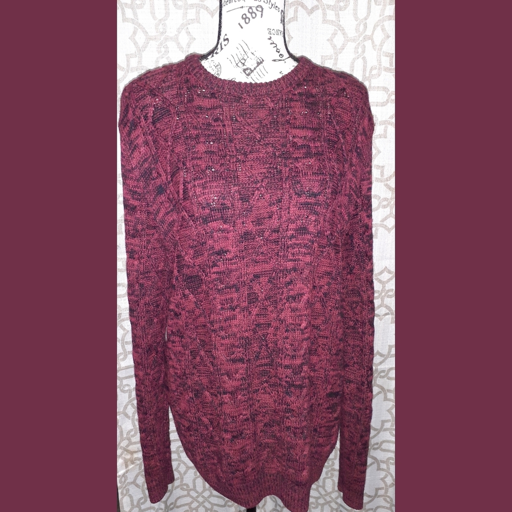 Ckh.Clockhouse Burgundy/Wine&Black Sweater Sz XS